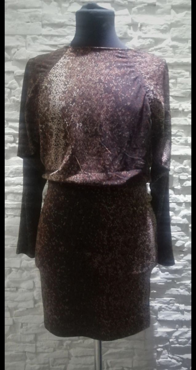 Abito H&M fantasia marrone taglia S