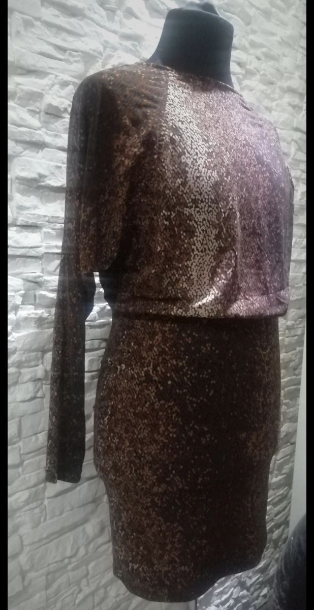 Abito H&M fantasia marrone taglia S