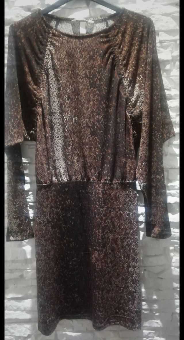 Abito H&M fantasia marrone taglia S
