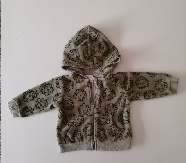 Felpa con cappuccio e zip 