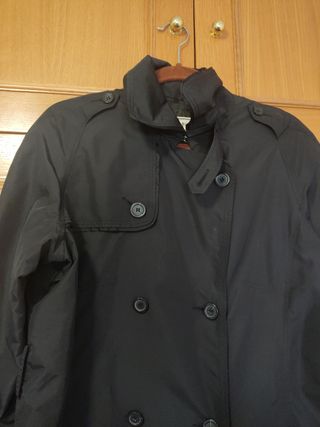 Gabardina Negra Mango talla XL