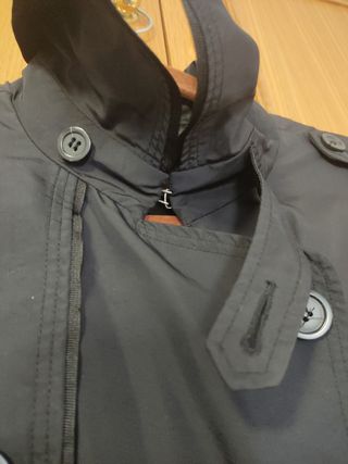 Gabardina Negra Mango talla XL