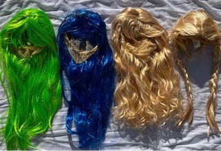 pelucas de disfraz cabello sintetico