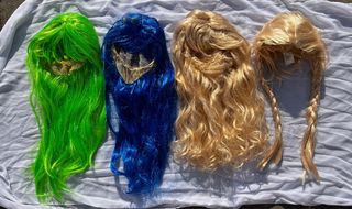 pelucas de disfraz cabello sintetico