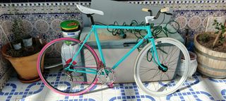  bicicleta antigua ZEUS convertida a semi fixie