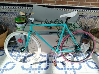  bicicleta antigua ZEUS convertida a semi fixie