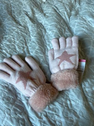 guantes rosas