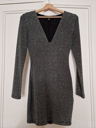 Vestido plateado H&M