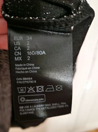 Vestido plateado H&M