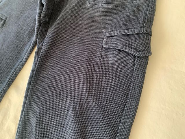 Massimo Dutti Pantalones Cargo Azul Marino