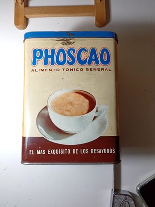 Antigua lata caja de Phoscao