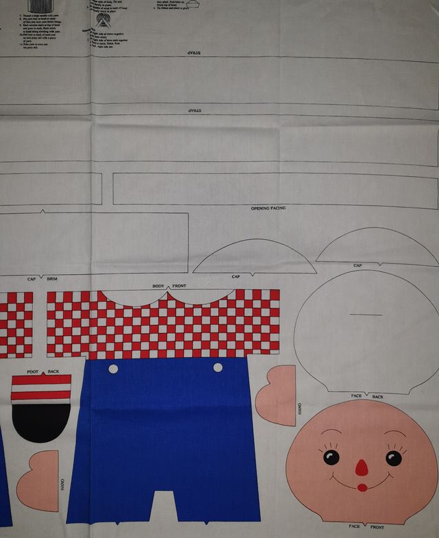 pannello per realizzare bambola americana Andy 00