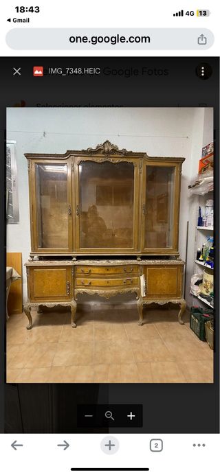 LIQUIDACION!!! -%..  Vitrina antigua restaurada