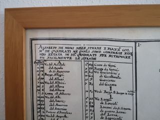 Quadro Pianta Storica della città di Firenze