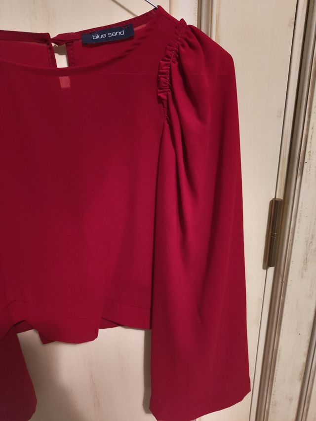 Blusa femminile corta "blue sand"