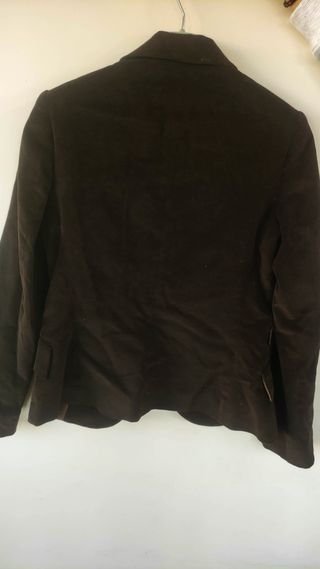 CHAQUETA DE PANA MARRON OSCURO TALLA 40