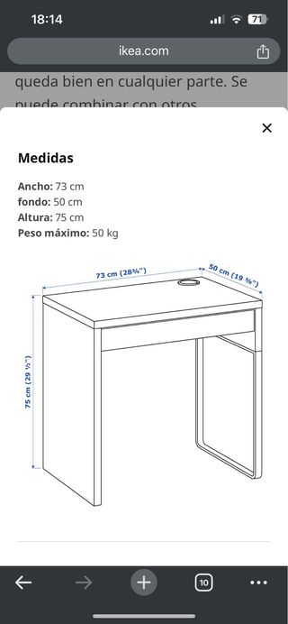 Escritorio Micke Ikea