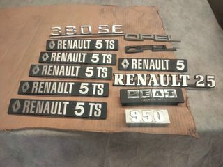 Anagramas de Renault 5 y Seat clasicos