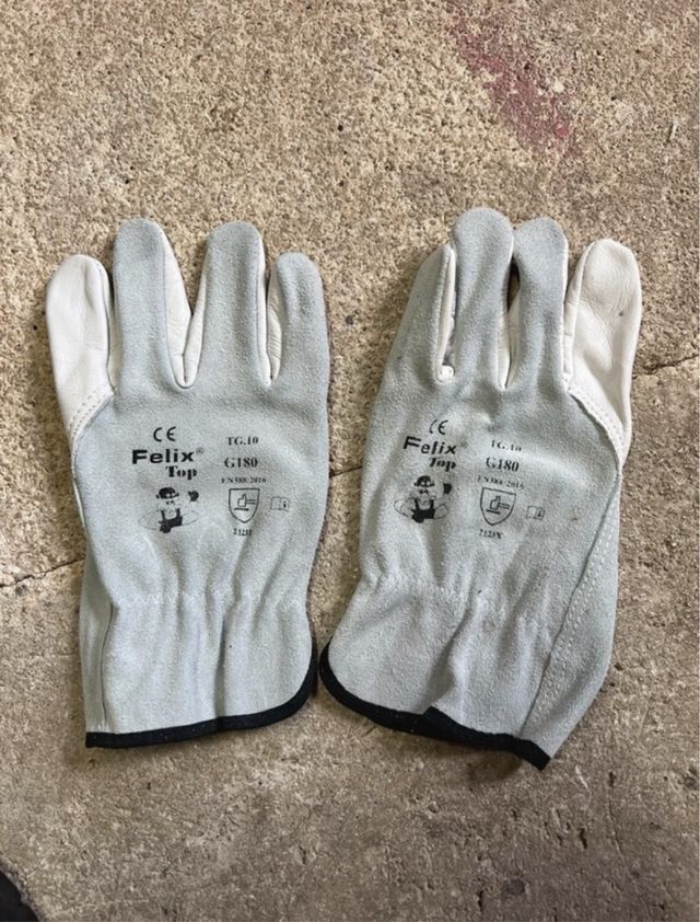 Guanti da lavoro in pelle bovina 24 paia, tg. 10