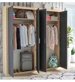 Armario 4 puertas grande pino y trufa NUEVO