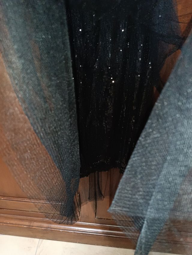 Gonna lunga elegante paillettes e tulle 