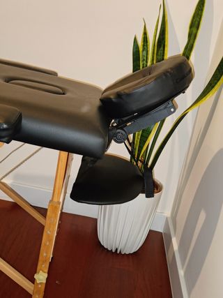 Camilla plegable de madera para masajes