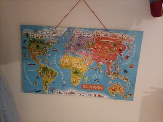 Rompecabezas Janod mapamundi magnético 