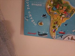 Rompecabezas Janod mapamundi magnético 