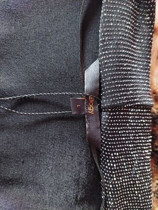 Top negro y plata 