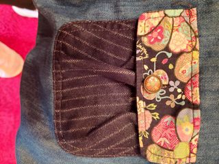 Falda vaquera desigual 