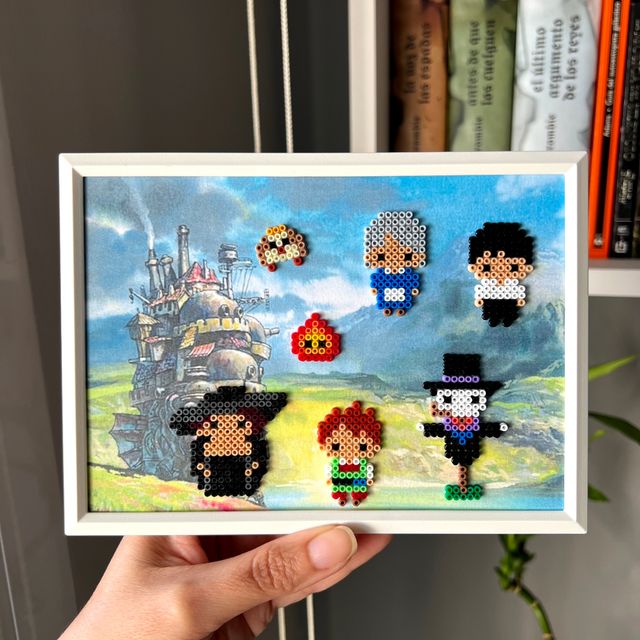 Cuadro El castillo ambulante Hama Beads