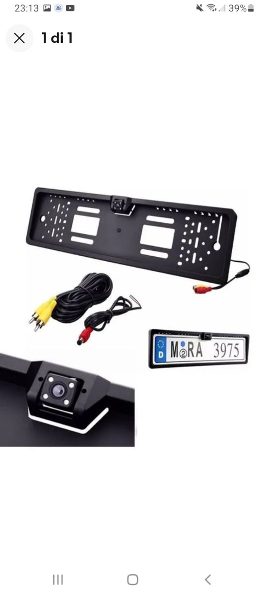 Portatarga con telecamera Retromarcia