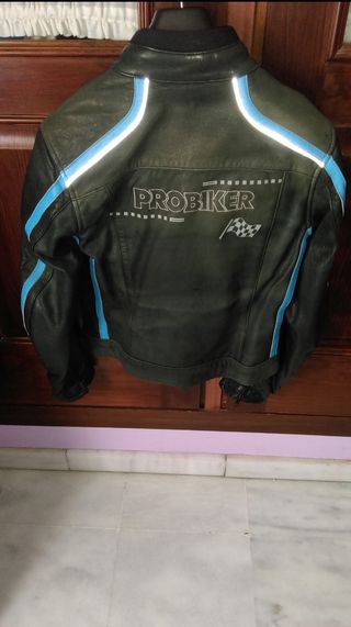 Chaqueta moto cuero mujer