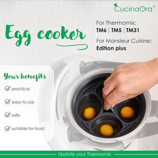 R008 Thermomix ESCALFAR HUEVOS TM5 TM6 TM31