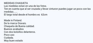 Chaqueta Tupida Invierno