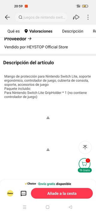 Mango de protección Nintendo switch lite Nueva 