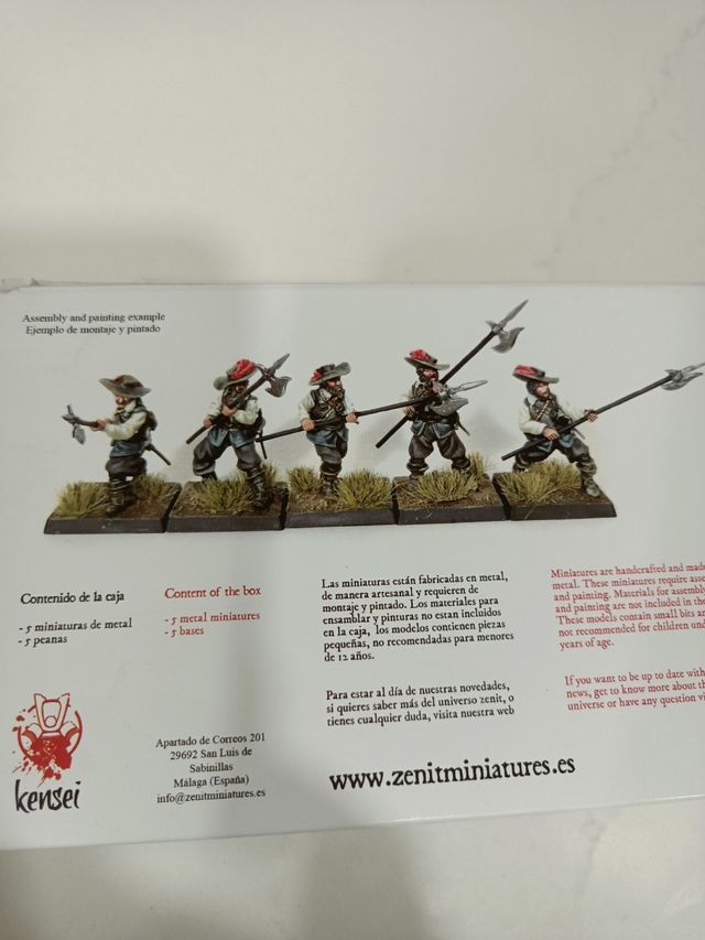 Lanceros, alabardero y arcabuceros de Zenit