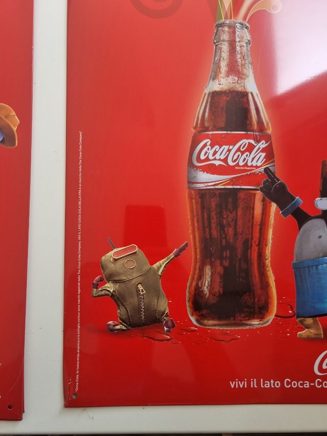 3 targhe coca-cola uguali