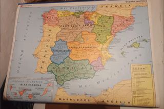 Mapa Oceanía y mapa España, físico y político