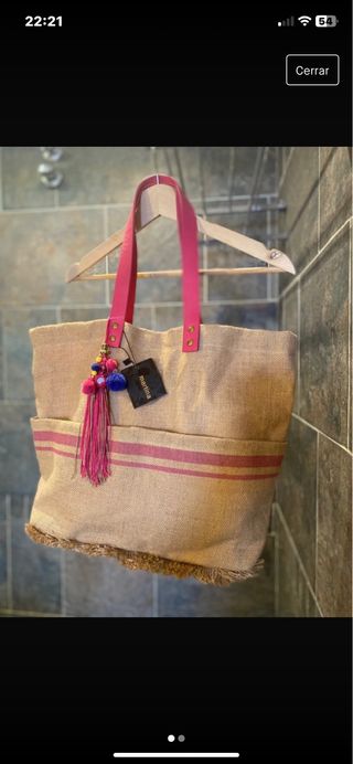 bolso de rafia nuevo, sin estrenar