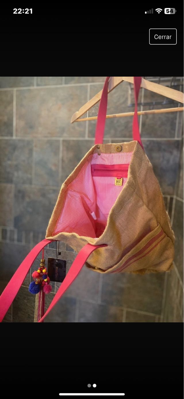 bolso de rafia nuevo, sin estrenar