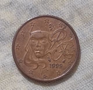 5 céntimos República francesa 1999