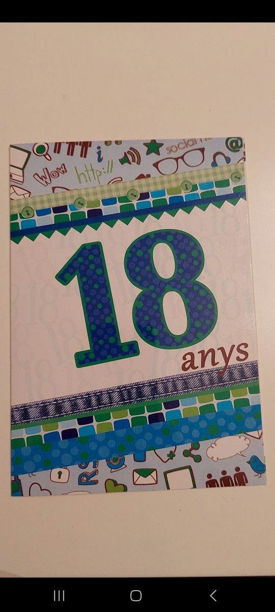 Tarja felicitació 18 anys