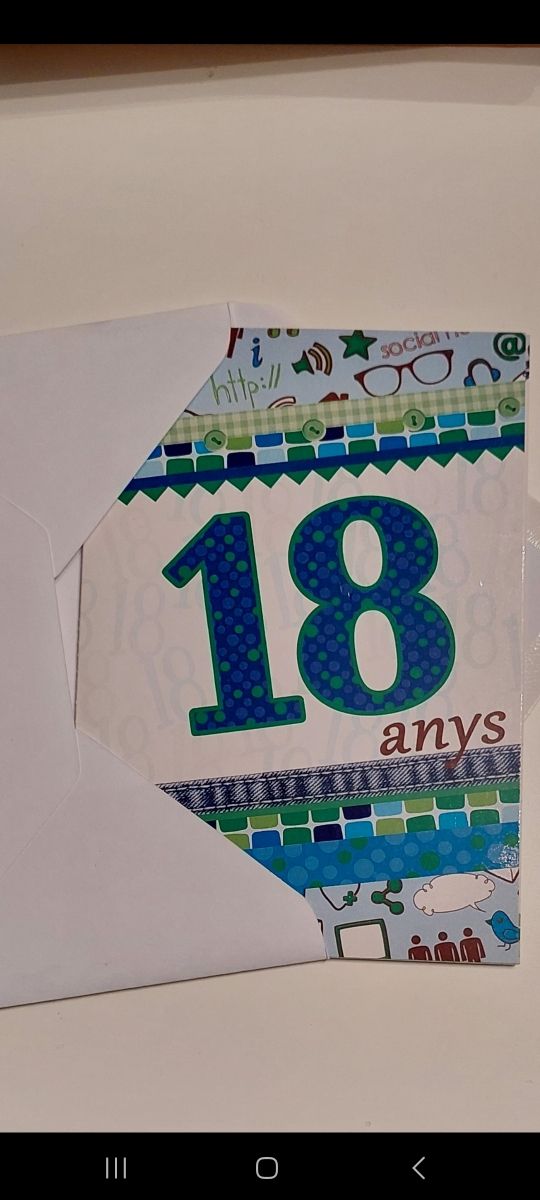 Tarja felicitació 18 anys