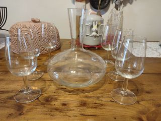 Decanter con 6 Bicchieri