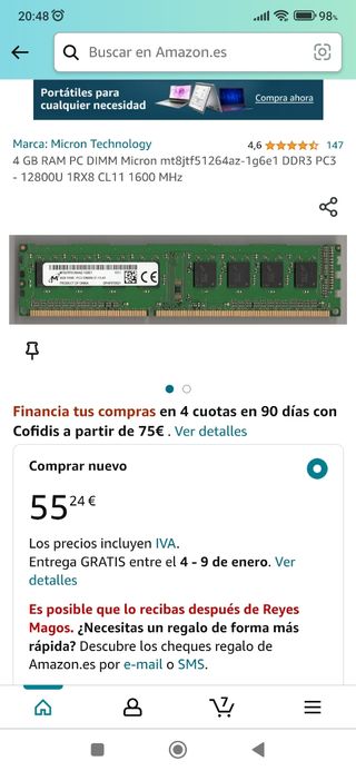 Memoria RAM 16gb