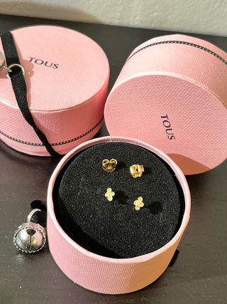 TOUS pendientes oro 18k diamantes 0.08ct