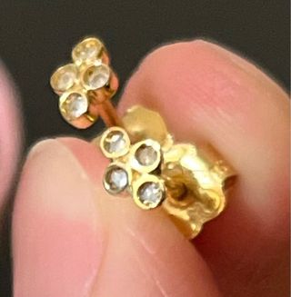 TOUS pendientes oro 18k diamantes 0.08ct