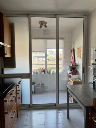 Mampara cristal / Puerta corredera cocina