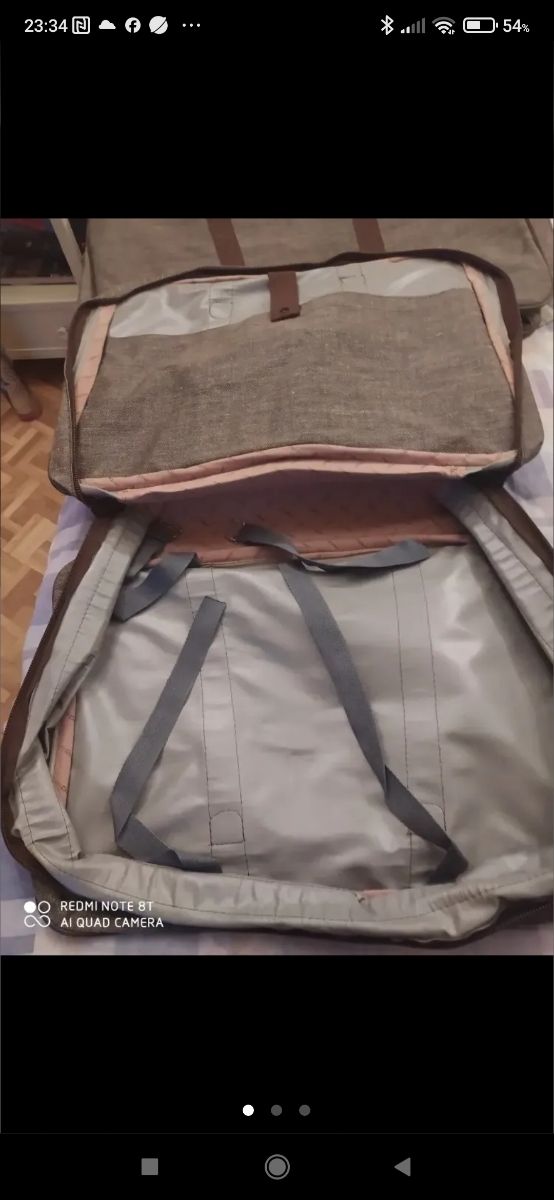 Maletas juego de 2. Tela plastificada.